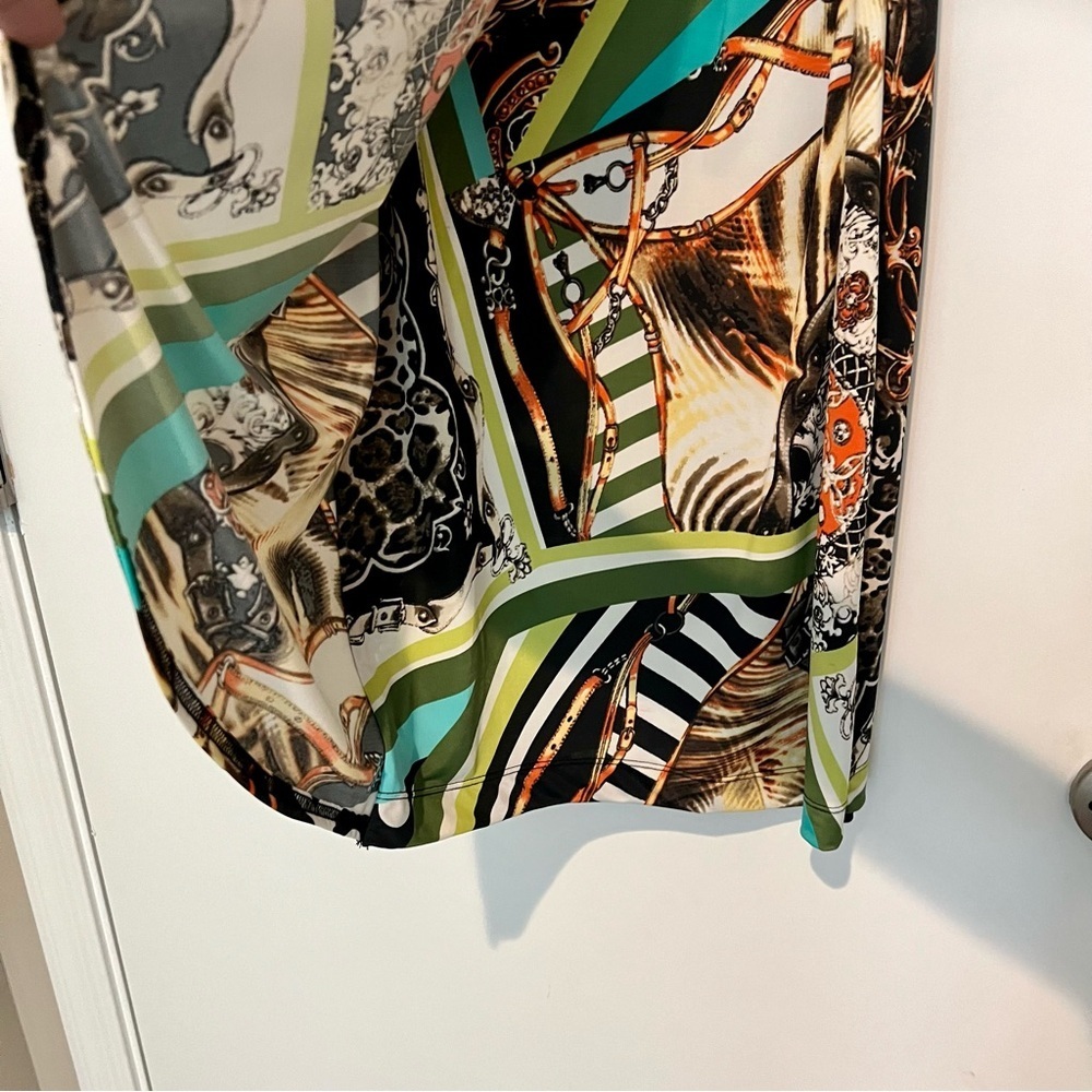 Carmen Marc Valvo Multicolor Long Sleeves Dress Size Small - Picture 11 of 16